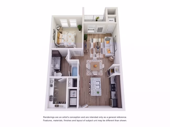 1 Bed - A1 1-1110 floor plan